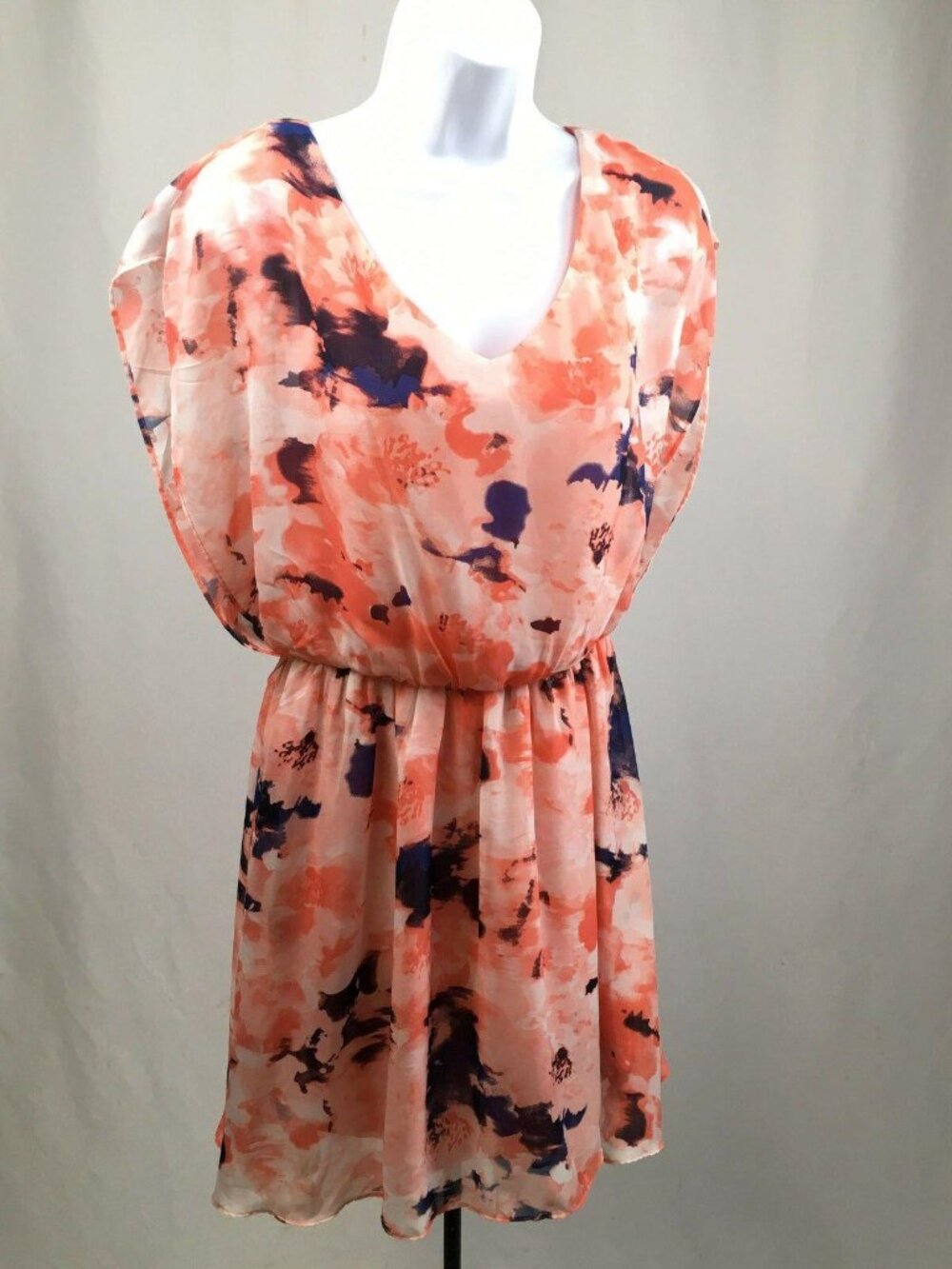 IZ Byer Abstract Floral Dress Juniors Medium